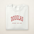 Douglas Chicago Embroidered Crewneck — Red Thread