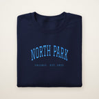 North Park Chicago Embroidered Crewneck — Sky Blue Thread