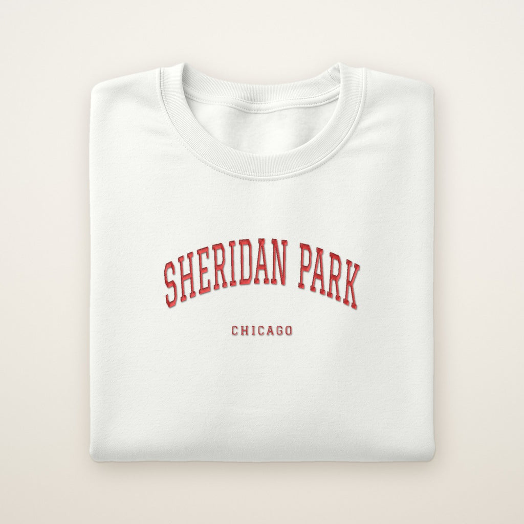 Sheridan Park Chicago Embroidered Crewneck — Red Thread