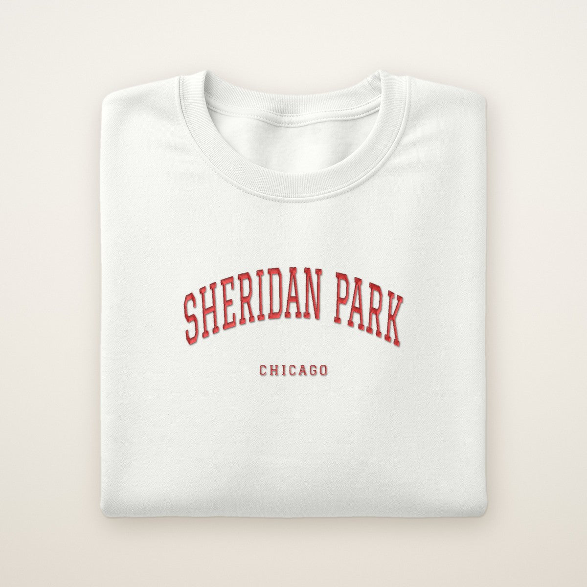 Sheridan Park Chicago Embroidered Crewneck — Red Thread