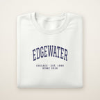 Edgewater Chicago Home 2026 Embroidered Crewneck — Navy Thread