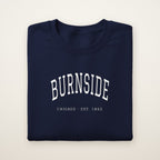 Burnside Chicago Embroidered Crewneck — White Thread