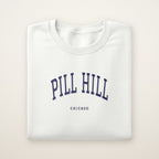 Pill Hill Chicago Embroidered Crewneck — Navy Thread