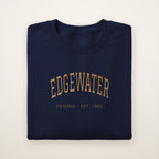 Edgewater Chicago Embroidered Crewneck — Gold Thread