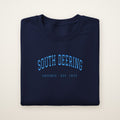 South Deering Chicago Embroidered Crewneck — Sky Blue Thread