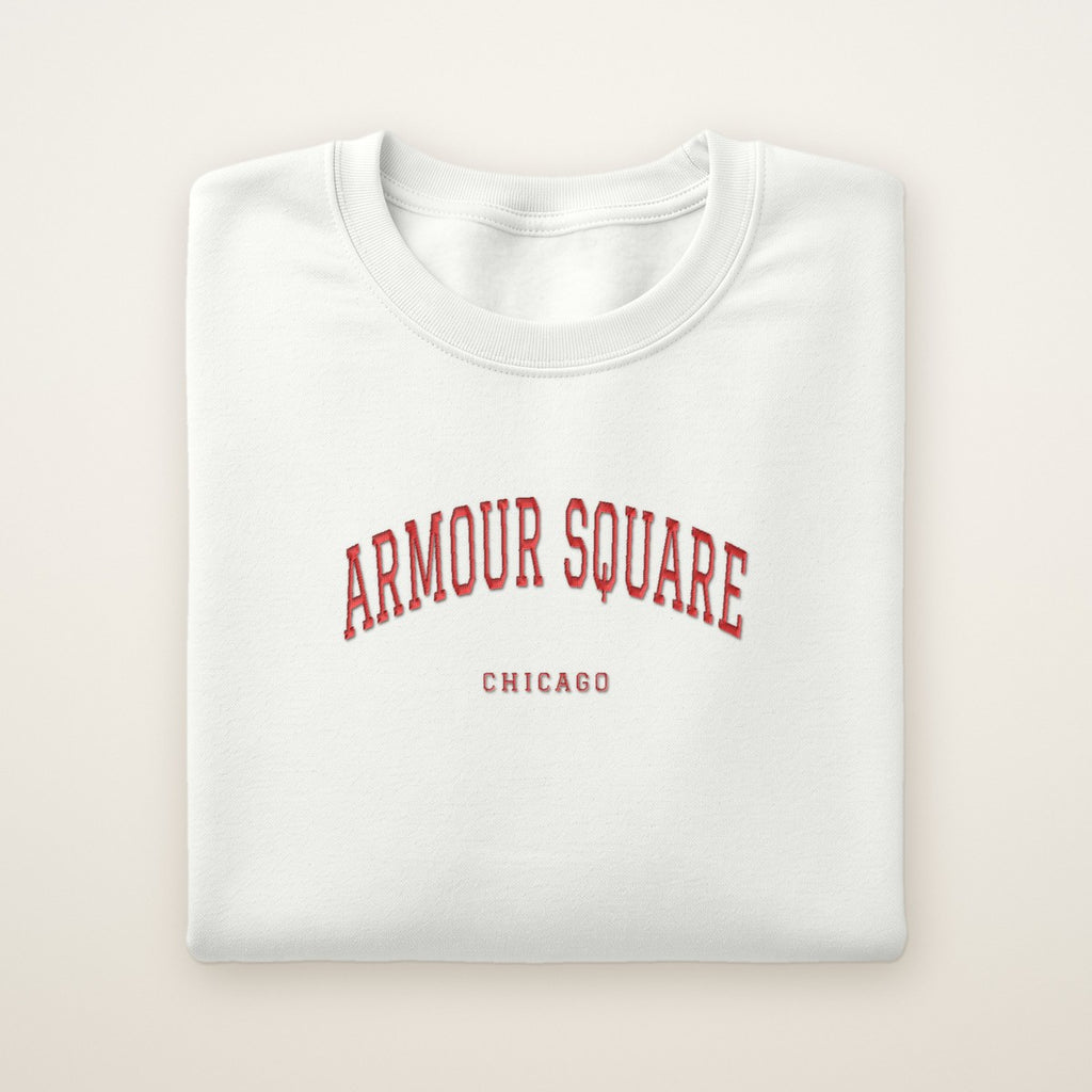 Armour Square Chicago Embroidered Crewneck — Red Thread