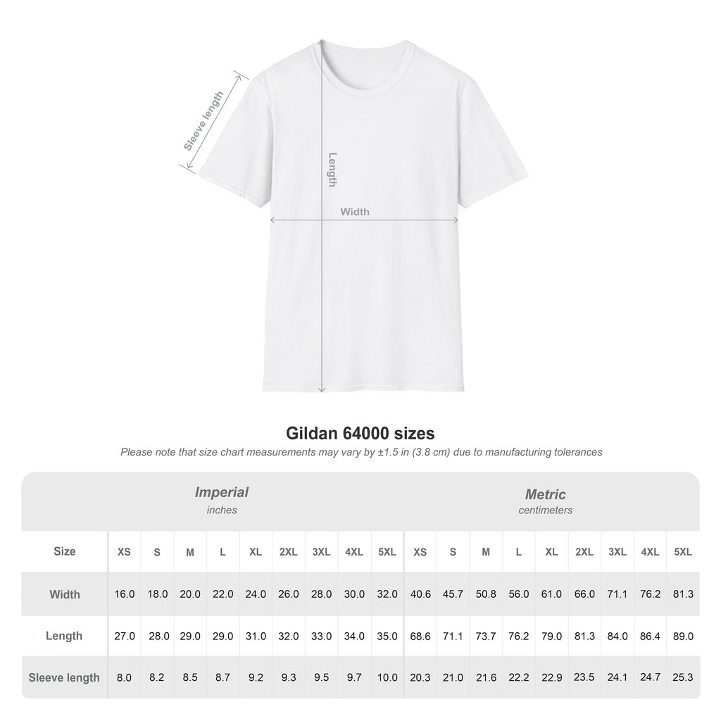 Caleb Wilson Chicago Bulls Tee size chart, Gildan 64000