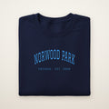 Norwood Park Chicago Embroidered Crewneck — Sky Blue Thread