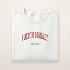 Fulton Market Chicago Embroidered Crewneck — Red Thread