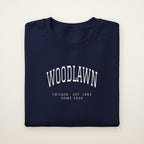 Woodlawn Chicago Home 2026 Embroidered Crewneck — White Thread