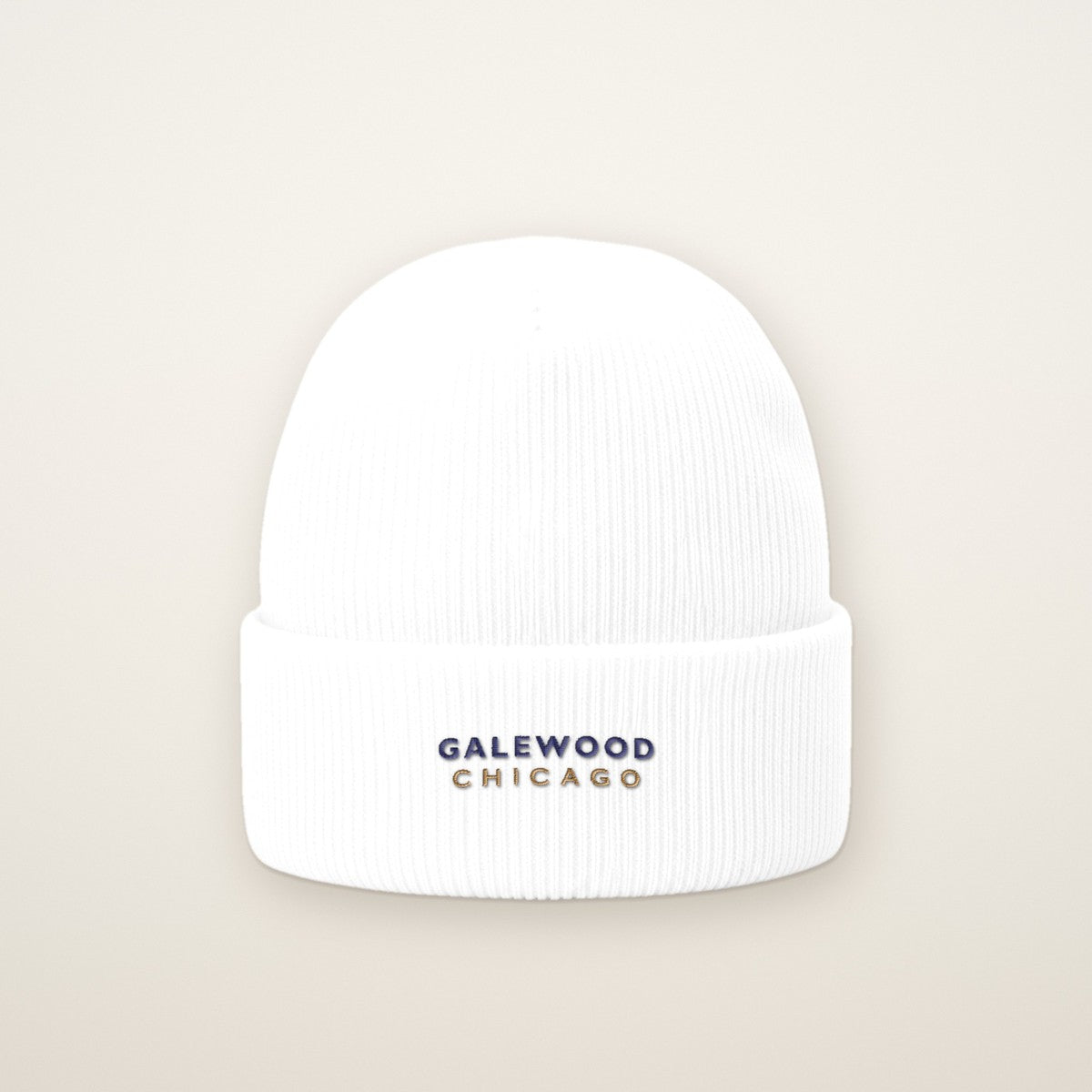 Galewood Chicago Embroidered Cuffed Beanie — Navy Thread