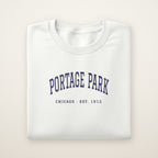 Portage Park Chicago Embroidered Crewneck — Navy Thread
