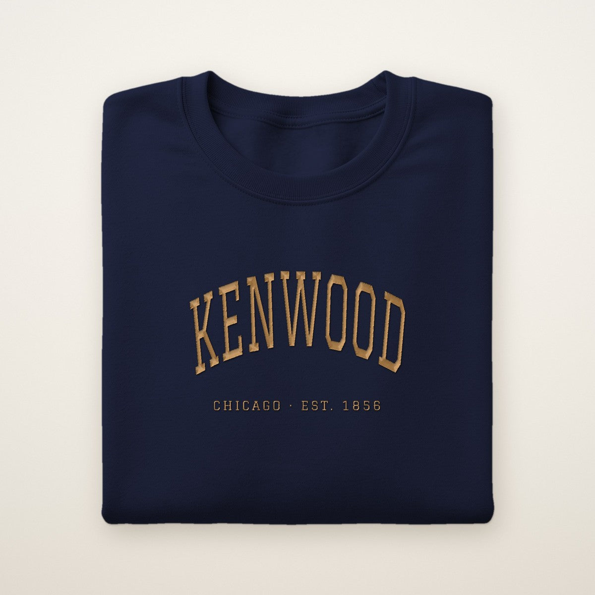 Kenwood Chicago Embroidered Crewneck — Gold Thread