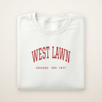 West Lawn Chicago Embroidered Crewneck — Red Thread