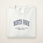 North Park Chicago Home 2026 Embroidered Crewneck — Navy Thread