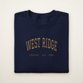 West Ridge Chicago Embroidered Crewneck — Gold Thread