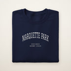 Marquette Park Chicago Home 2026 Embroidered Crewneck — White Thread