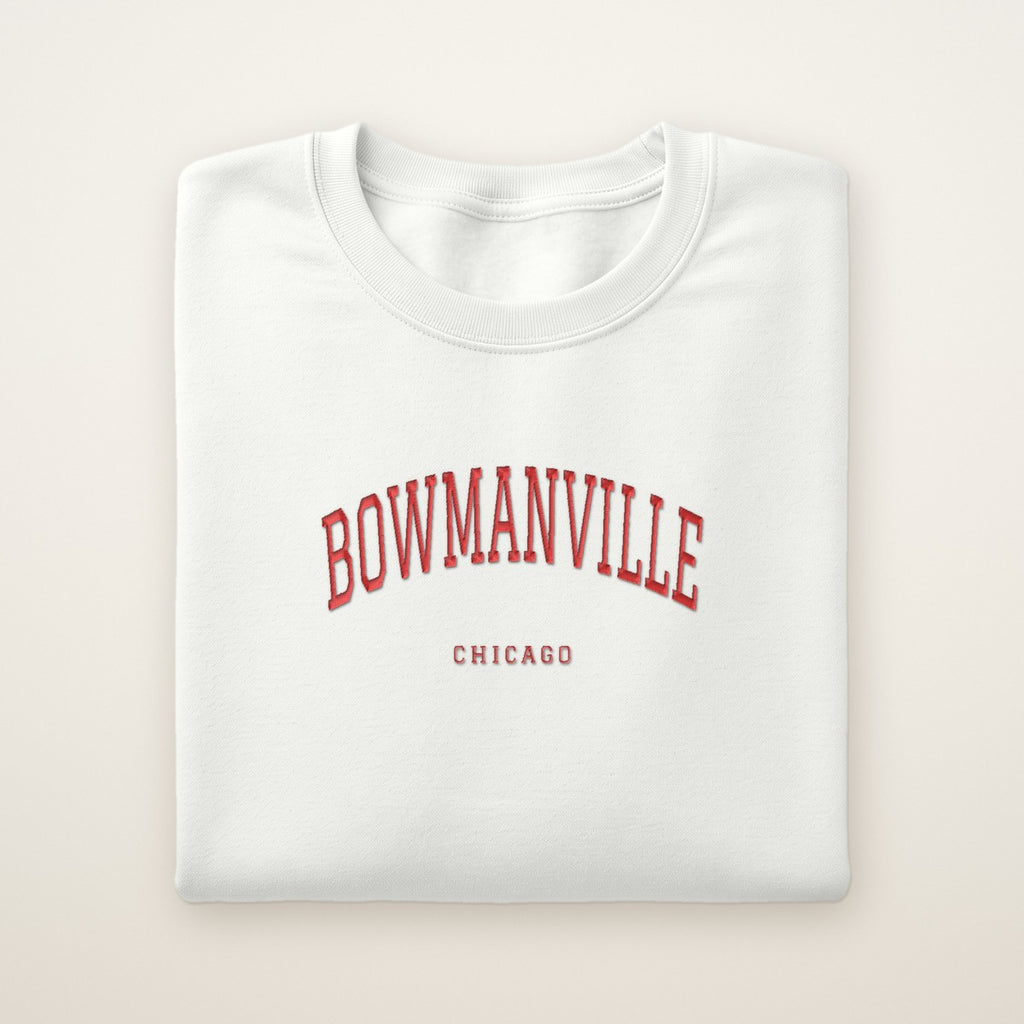 Bowmanville Chicago Embroidered Crewneck — Red Thread