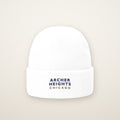 Archer Heights Chicago Embroidered Cuffed Beanie — Navy Thread