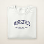 Andersonville Chicago Home 2026 Embroidered Crewneck — Navy Thread