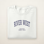 River West Chicago Home 2026 Embroidered Crewneck — Navy Thread