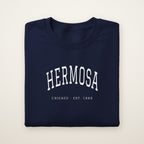 Hermosa Chicago Embroidered Crewneck — White Thread