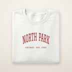 North Park Chicago Embroidered Crewneck — Red Thread