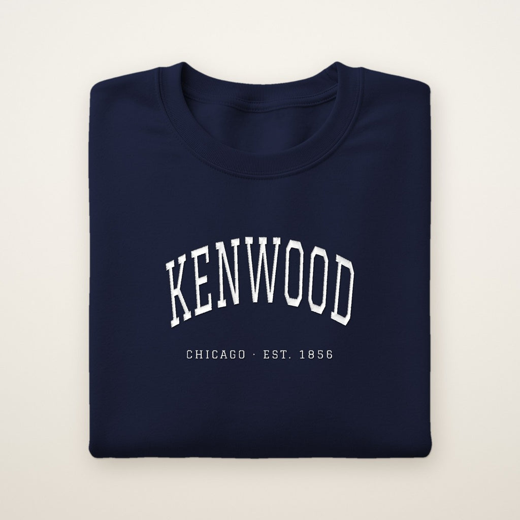 Kenwood Chicago Embroidered Crewneck — White Thread