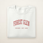 Forest Glen Chicago Embroidered Crewneck — Red Thread