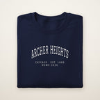 Archer Heights Chicago Home 2026 Embroidered Crewneck — White Thread
