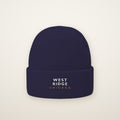 West Ridge Chicago Embroidered Cuffed Beanie — White Thread