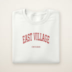 East Village Chicago Embroidered Crewneck — Red Thread