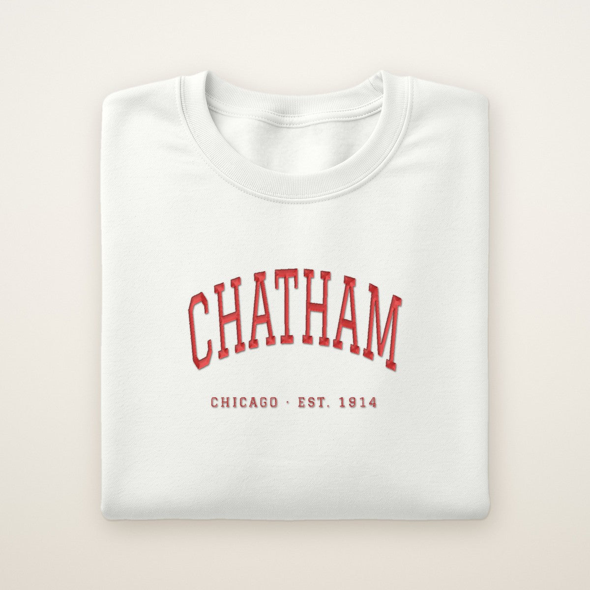 Chatham Chicago Embroidered Crewneck — Red Thread