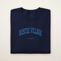 Roscoe Village Chicago Embroidered Crewneck — Sky Blue Thread