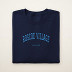 Roscoe Village Chicago Embroidered Crewneck — Sky Blue Thread