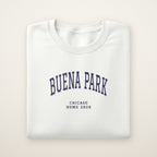 Buena Park Chicago Home 2026 Embroidered Crewneck — Navy Thread