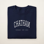 Chatham Chicago Embroidered Crewneck — White Thread