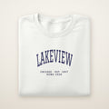 Lakeview Chicago Home 2026 Embroidered Crewneck — Navy Thread