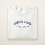 Jackson Park Highlands Chicago Home 2026 Embroidered Crewneck — Navy Thread