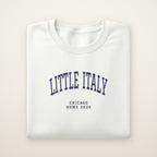 Little Italy Chicago Home 2026 Embroidered Crewneck — Navy Thread
