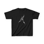 Youth Caleb Williams Jump Man t-shirt in black, front view