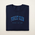 Forest Glen Chicago Embroidered Crewneck — Sky Blue Thread