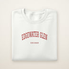Edgewater Glen Chicago Embroidered Crewneck — Red Thread