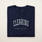 Clearing Chicago Embroidered Crewneck — White Thread