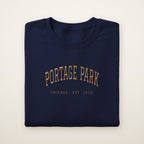 Portage Park Chicago Embroidered Crewneck — Gold Thread