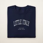 Little Italy Chicago Home 2026 Embroidered Crewneck — White Thread