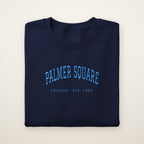 Palmer Square Chicago Embroidered Crewneck — Sky Blue Thread