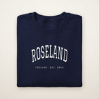 Roseland Chicago Embroidered Crewneck — White Thread