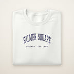 Palmer Square Chicago Embroidered Crewneck — Navy Thread