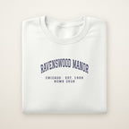 Ravenswood Manor Chicago Home 2026 Embroidered Crewneck — Navy Thread
